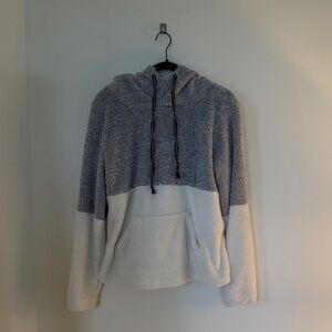 Hem & Thread Gray and White Colorblock Sweater